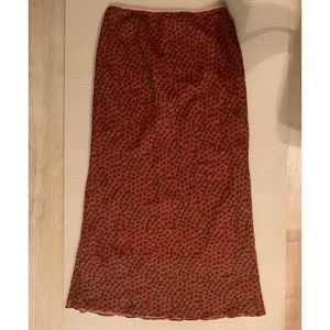 Vintage floral orange skirt